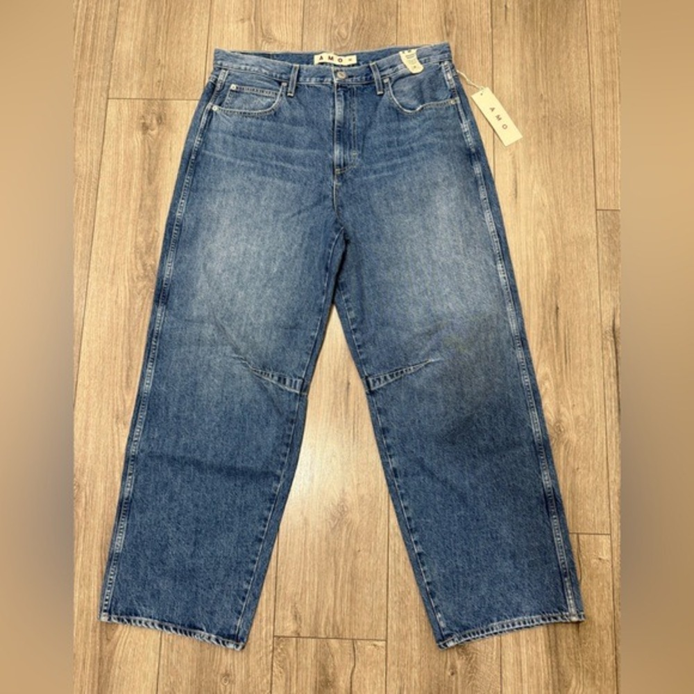 NWT AMO‎ Sandra Baggy Denim Slouchy Jeans Blue Sz 32